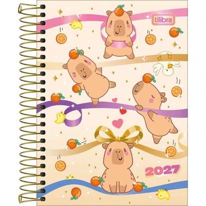Agenda 2027 Espiral Amarelo CapyClub Tilibra