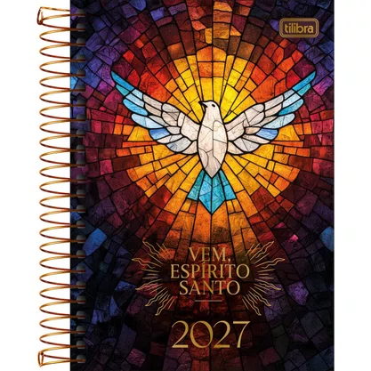 Agenda 2027 Espiral Colorido Bíblica Tilibra