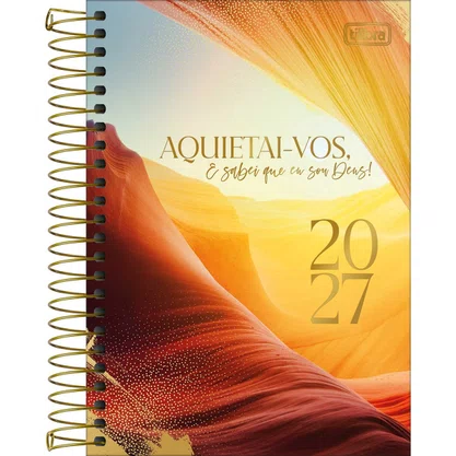 Agenda 2027 Espiral Diária Amarelo Louvor Tilibra