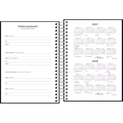 Agenda Pepper 2027 Espiral Preta 117x164mm 160Fls Tilibra
