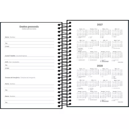 Agenda Spice 160fls Espiral 140x200mm 2027 Tilibra