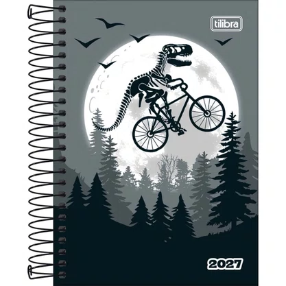 Agenda Spice 2027 Cinza Dinossauro 160Fls Tilibra