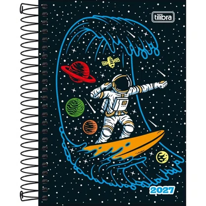 Agenda Spice 2027 Preto Astronauta 160Fls Tilibra