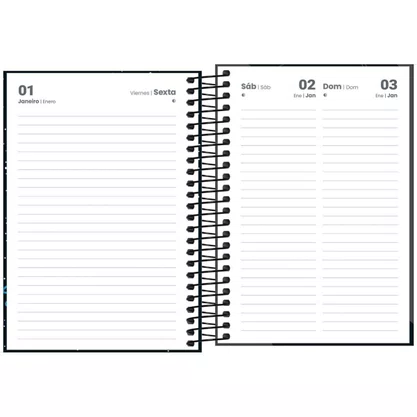 Agenda Spice 2027 Preto Astronauta 160Fls Tilibra
