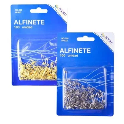 Alfinete Segurança Ouro N.º 000 C/ 100un NYBC Alfinete Segurança Ouro N.º 000 C/ 100un NYBC