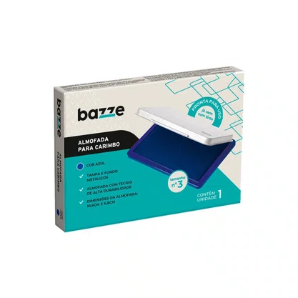 Almofada Carimbo N.4 Unidade Azul Bazze