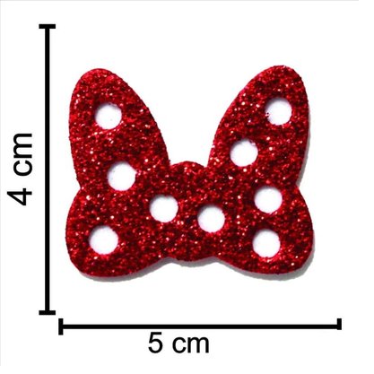 Aplique Eva Laço Minnie Ref 09594 C/ 5 Un Piffer