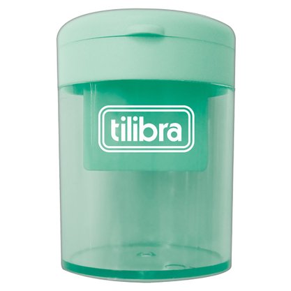 Apontador com Depósito 2 Furos Verde AP13 Tilibra