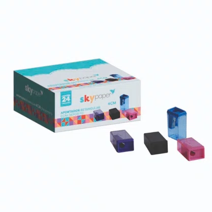 Apontador com Depósito Sortido 1 Furo 4cm Sky Paper