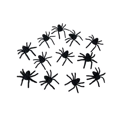 Aranha Mini Preta 02 cm com 50 Unidades Partiu