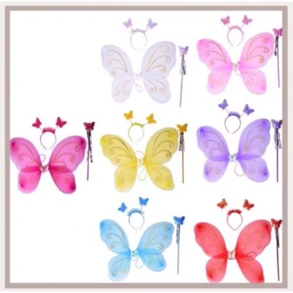 Asa Borboleta Vermelha + Tiara e Varinha – Ref. 8211 GR