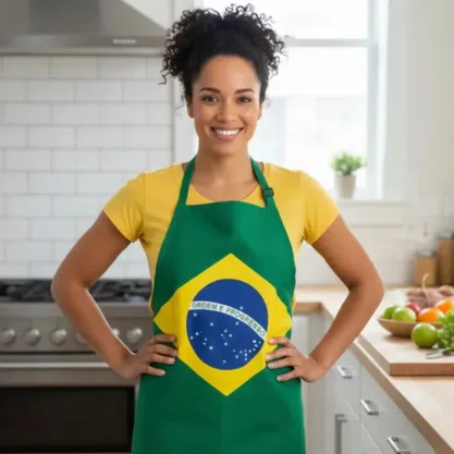 Avental Bandeira Brasil 60x72cm Unidade