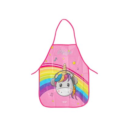 Avental Plástico Rosa Unicórnio Brw