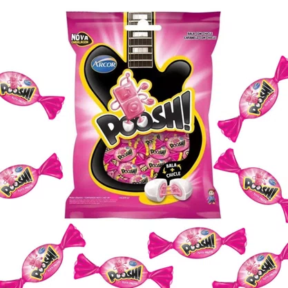 Bala Chiclete Poosh Tutti Frutti 500g