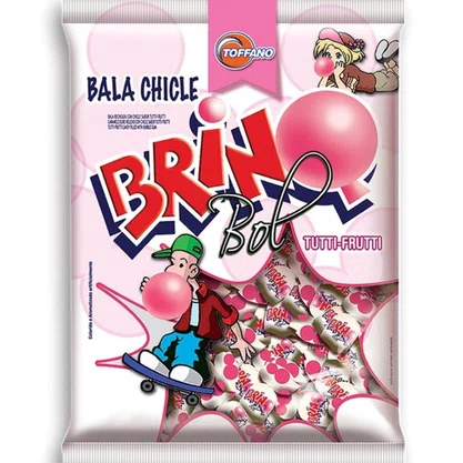 Bala Chiclete Tutti Frutti 500g Brinq Bol Toffano