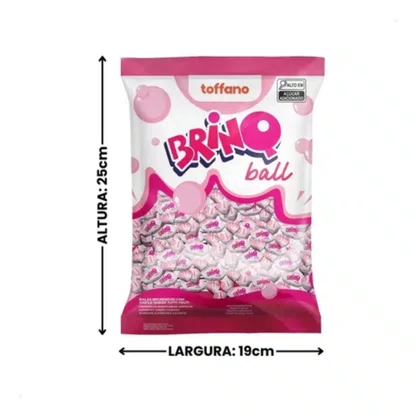 Bala Chiclete Tutti Frutti 500g Brinq Bol Toffano