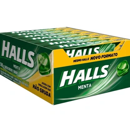 Bala Drops Halls Menta 28g 21 Unidades Mondeléz