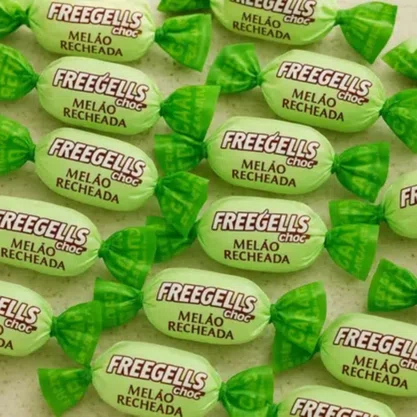 Bala Freegells Melão C/ Chocolate Branco 475G