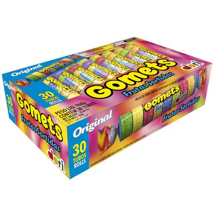 Bala Gomets Tubos 30 Tubinhos Sortido Dori