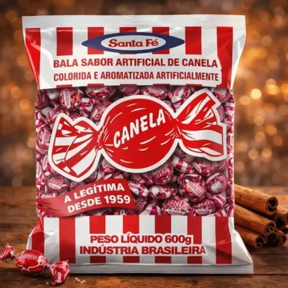 Bala Não Mastigável Canela 600g Santa Fé