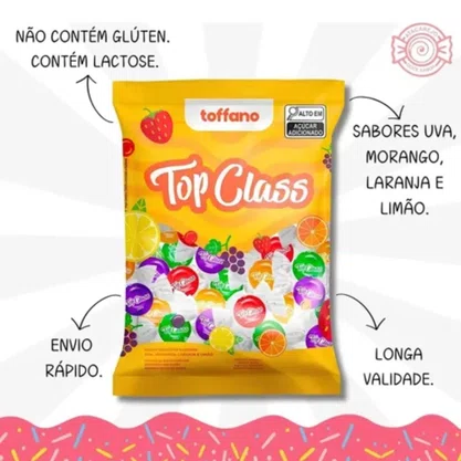 Bala Soft Sortida 400g Top Class Toffano