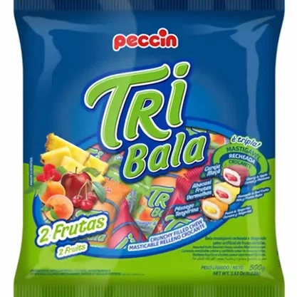 Bala Tri Bala 2 Frutas 500g - Peccin