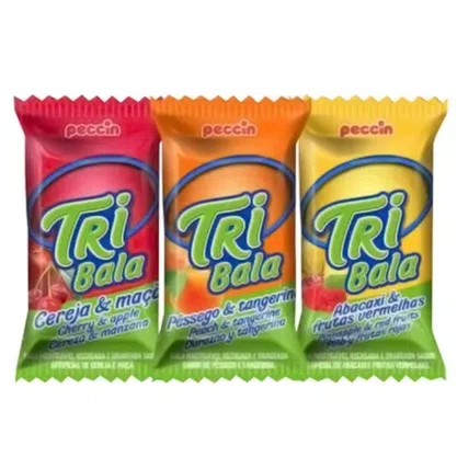 Bala Tri Bala 2 Frutas 500g - Peccin