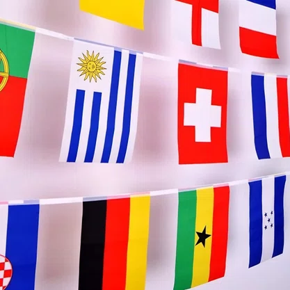 Bandeirola Países Da Copa Tecido