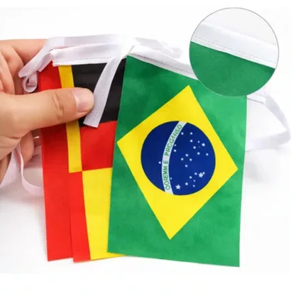 Bandeirola Países Da Copa Tecido