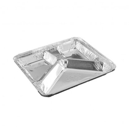 Bandeja Alumínio C/ Divisória 900 Ml Life Clean Caixa C/ 100 Um