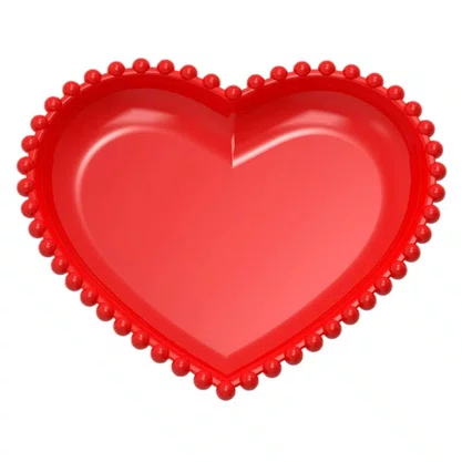 Bandeja Coração Vermelha 24 x 21 cm C/ 1un Massari – LB2912