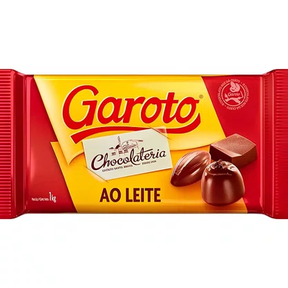 Barra De Chocolate Ao Leite 1 Kg Garoto
