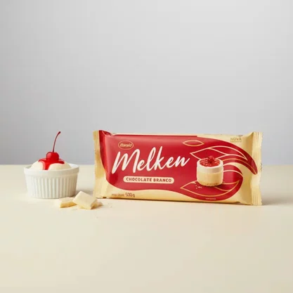 Barra De Chocolate Branco 500G Melken Harald