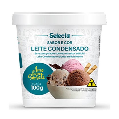 Base P/ Sorvete 100g Leite Condensado Selecta Duas Rodas