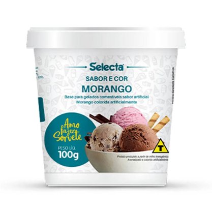 Base Para Sorvete Selecta Morango C\100