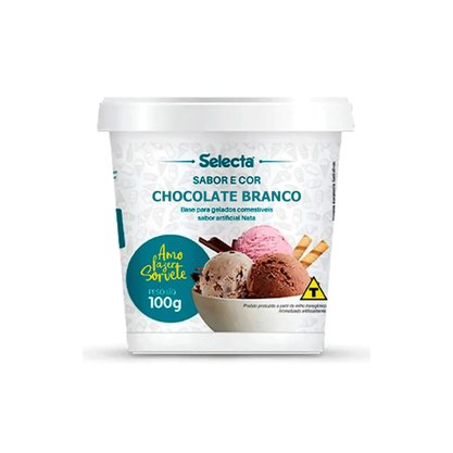 Base para Sorvete 100g Chocolate Branco Selecta