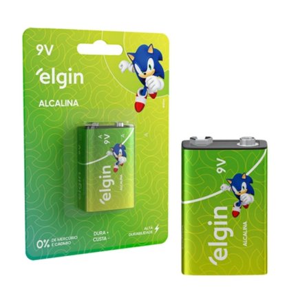 Bateria 9v Alcalina Elgin