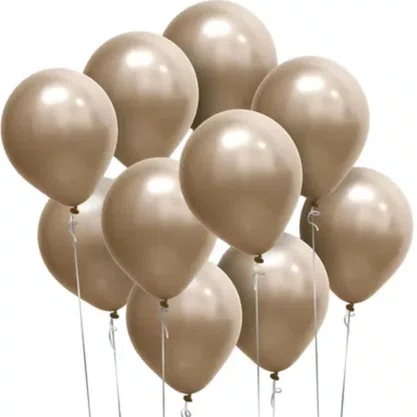 Bexiga Cromada Champagne com 25 Unidades Nº9 Art-Latex