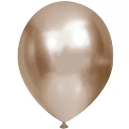 Bexiga Cromada Champagne com 25 Unidades Nº9 Art-Latex