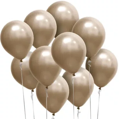 Bexiga Cromada Champagne N. 5 C/ 25 Unidades Artlatex