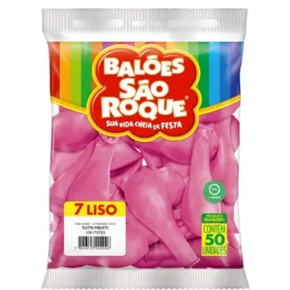 Bexiga Imperial Rosa Shock C/ 50un São Roque