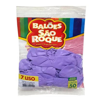 Bexiga Lilás Baby 50 Unidades Nº7 Lisa São Roque