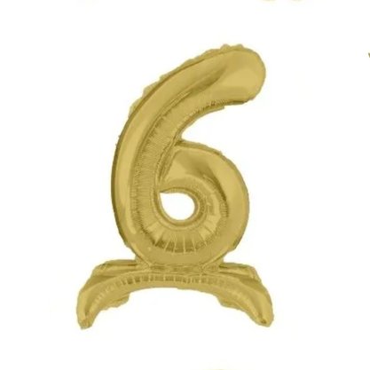 Bexiga Metalizada com Base N. 6 Ouro 75cm Partiu (Unidade)