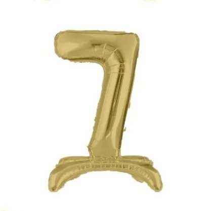 Bexiga Metalizada com Base N. 7 Ouro 75cm Partiu (Unidade)