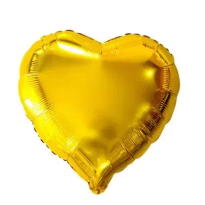 Bexiga Metalizada Coração Ouro 40cm | PAF066 Partiu