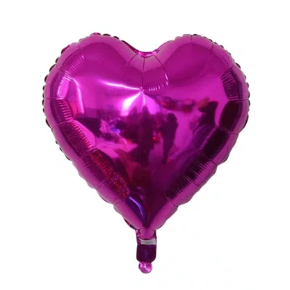 Bexiga Metalizada Coração Pink 25 cm Ref. PAF 524 Partiu