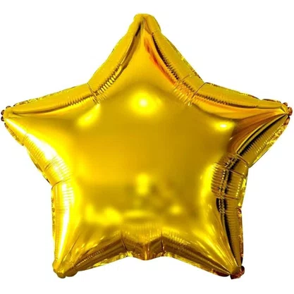 Bexiga Metalizada Estrela Ouro 25 cm Partiu
