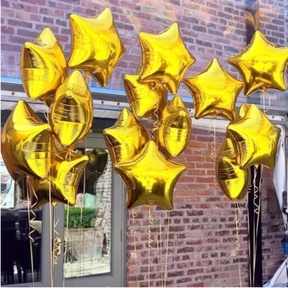 Bexiga Metalizada Estrela Ouro 40 cm Partiu Unidade