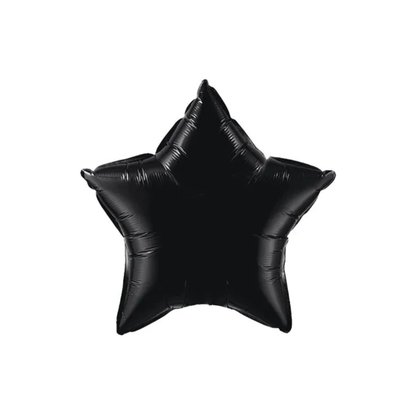 Bexiga Metalizada Estrela Preto 45cm Importado