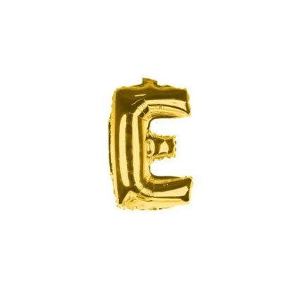 Bexiga Metalizada Letra E Ouro 16 Polegadas